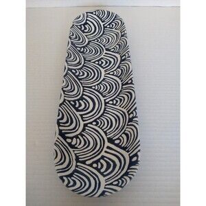 Short St_ries Ceramic Dark Blue & White Tray Stoneware Multi-Function Decor Food